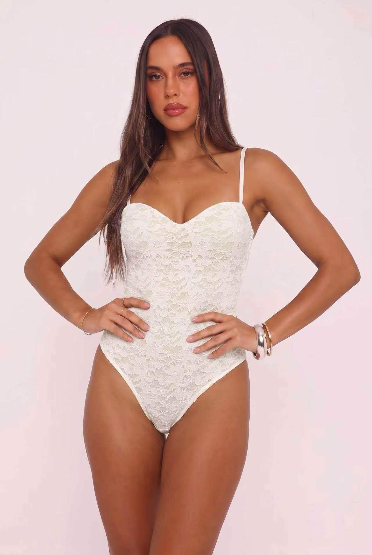 Lace Bodysuit with Sweetheart Neckline