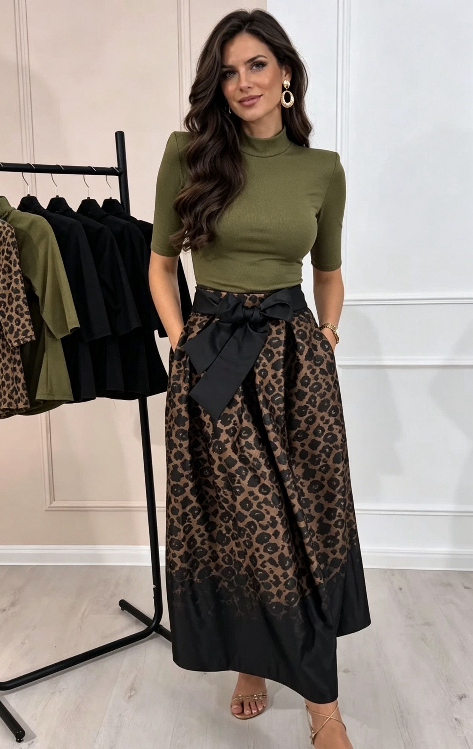 Fitted Mock-Neck Top