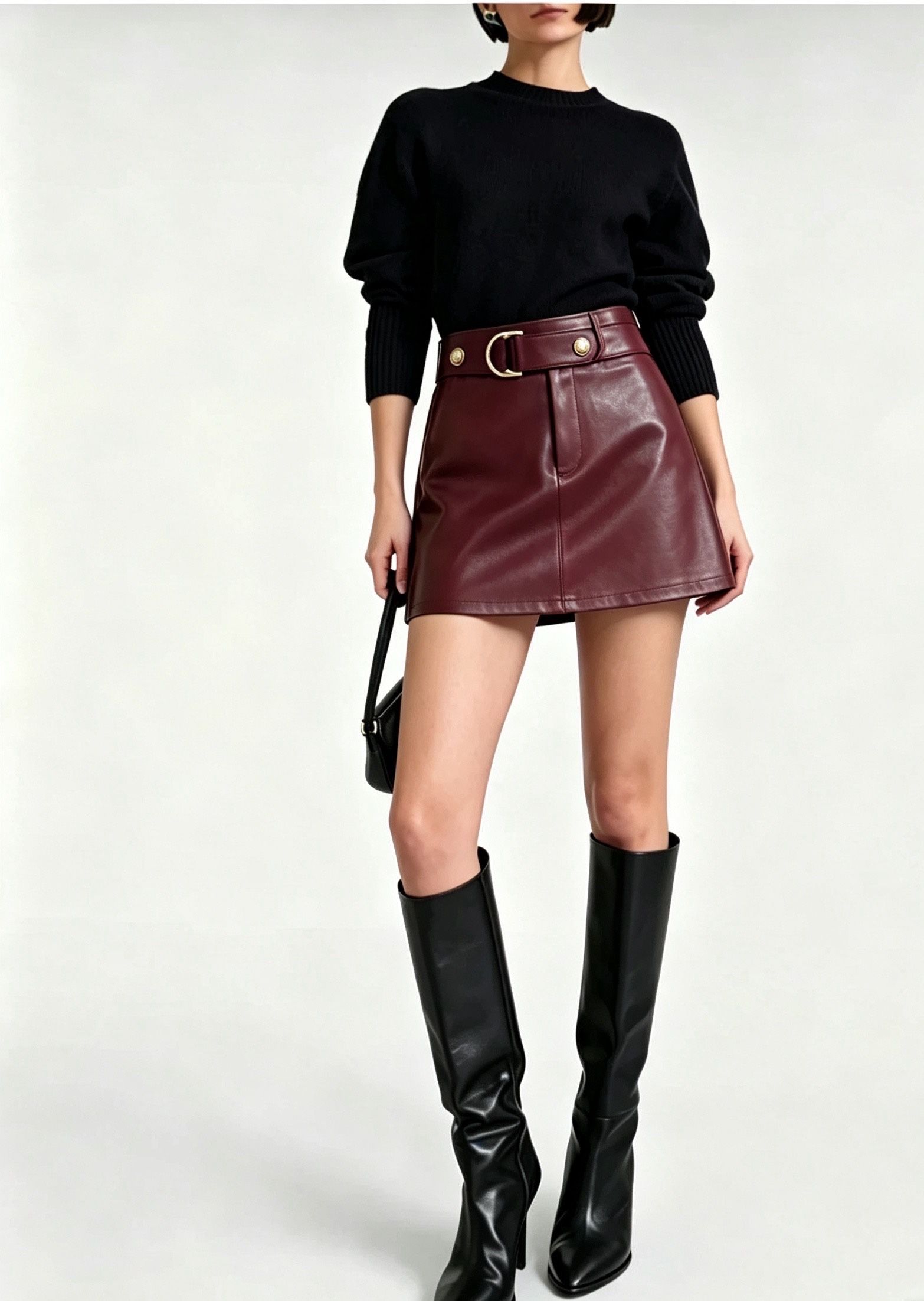 A-line Mini Skirt with Belt