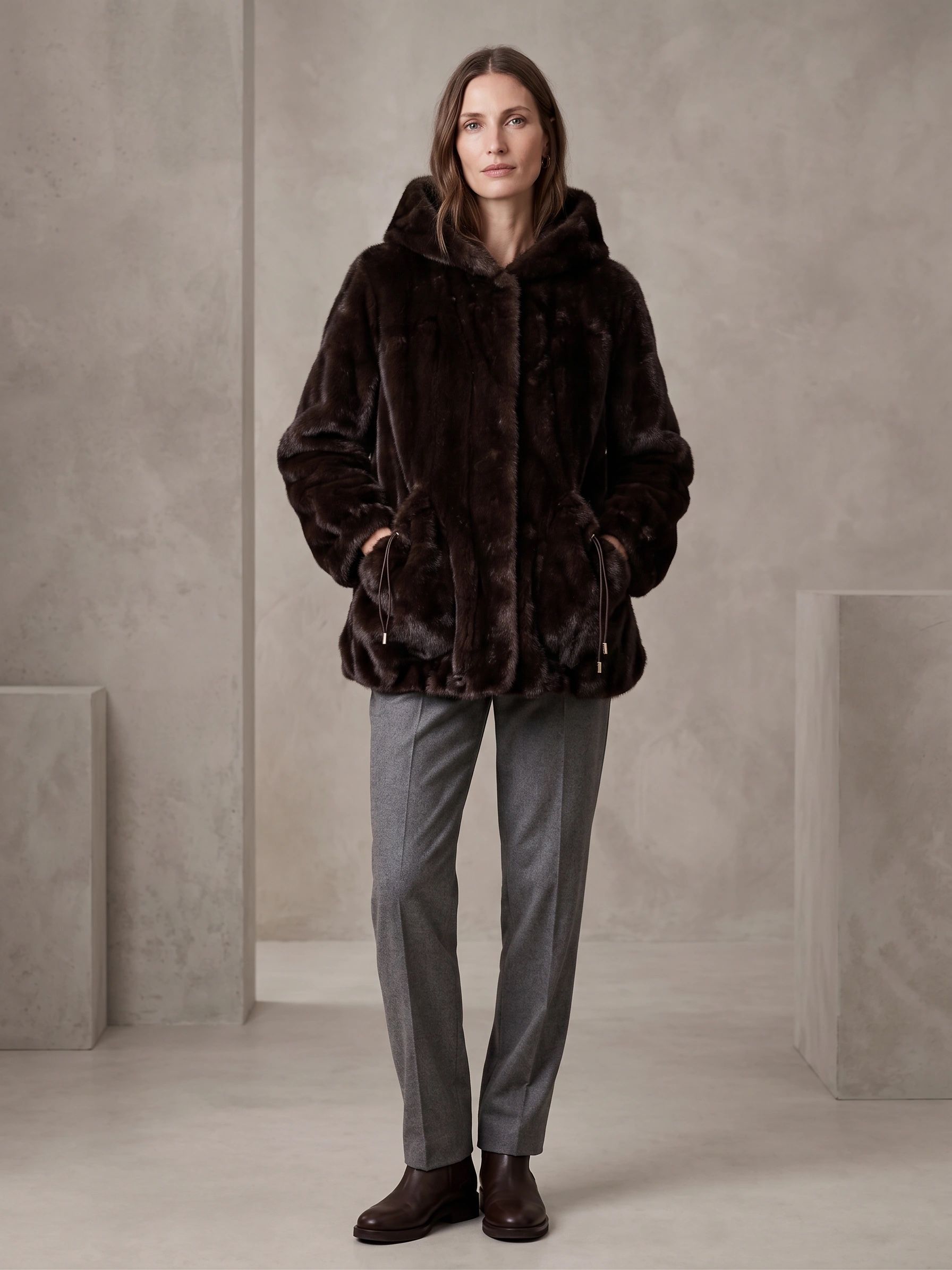 Relaxed Hooded Coat
