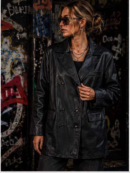 Long Blazer Jacket with Pockets