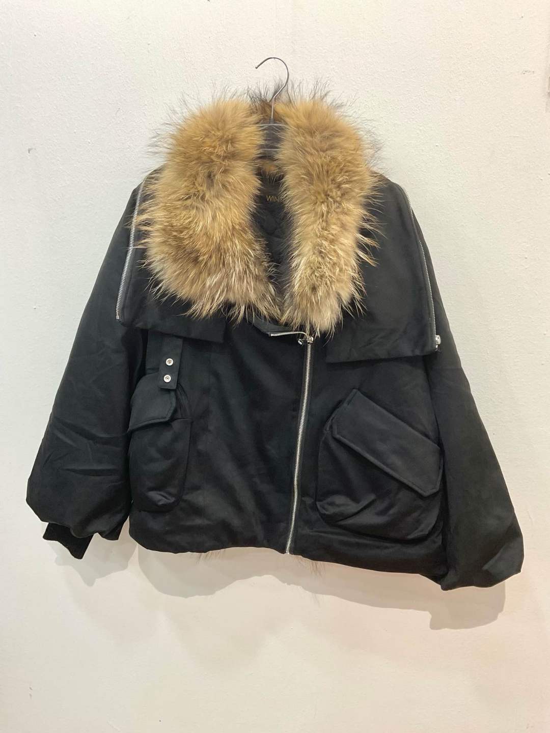 Oversize Jacket with Faux-Fur Collar