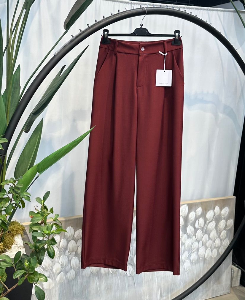 Wide-Leg Trousers with Pleats