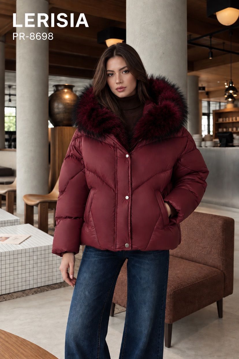 Short Quilted Hooded Jacket