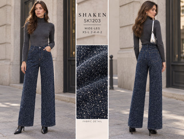 High‑Waist Wide‑Leg Trousers