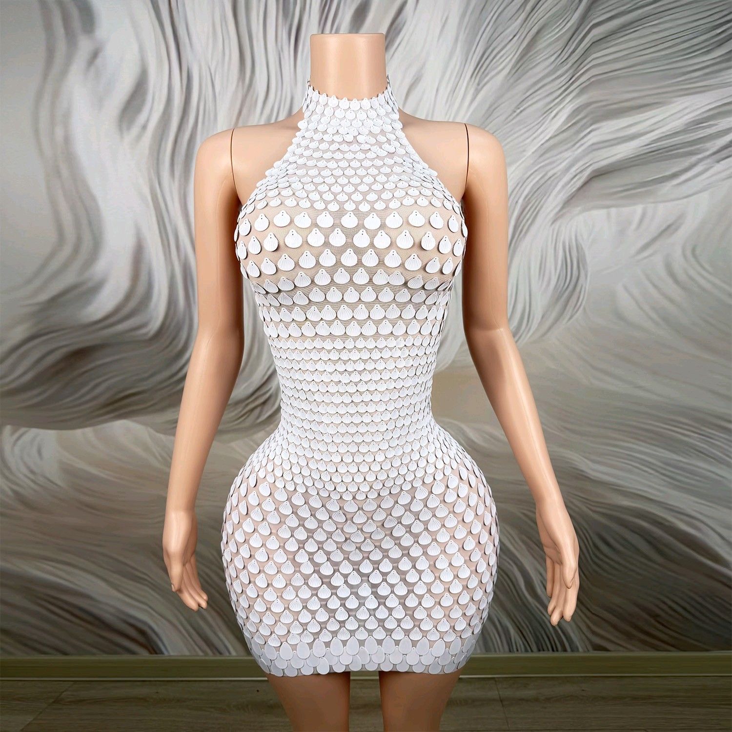Halter Pencil Mini Dress