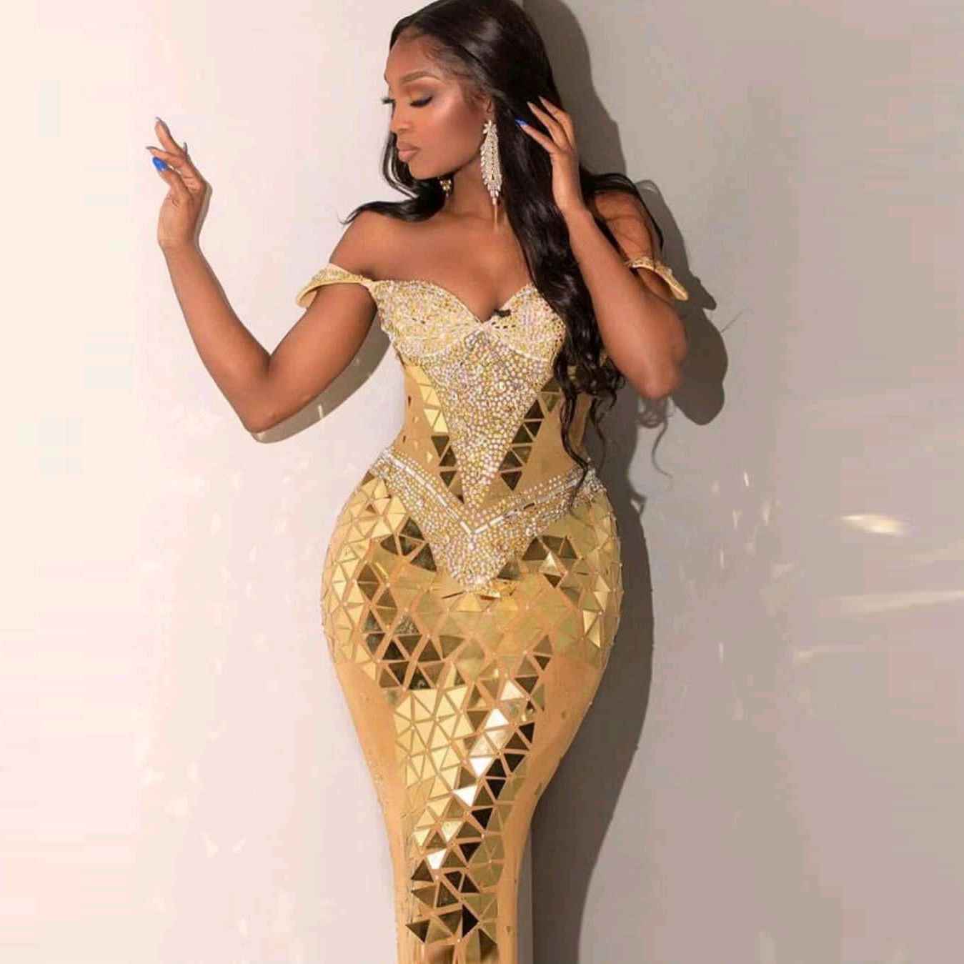 Sequin Maxi Pencil Dress