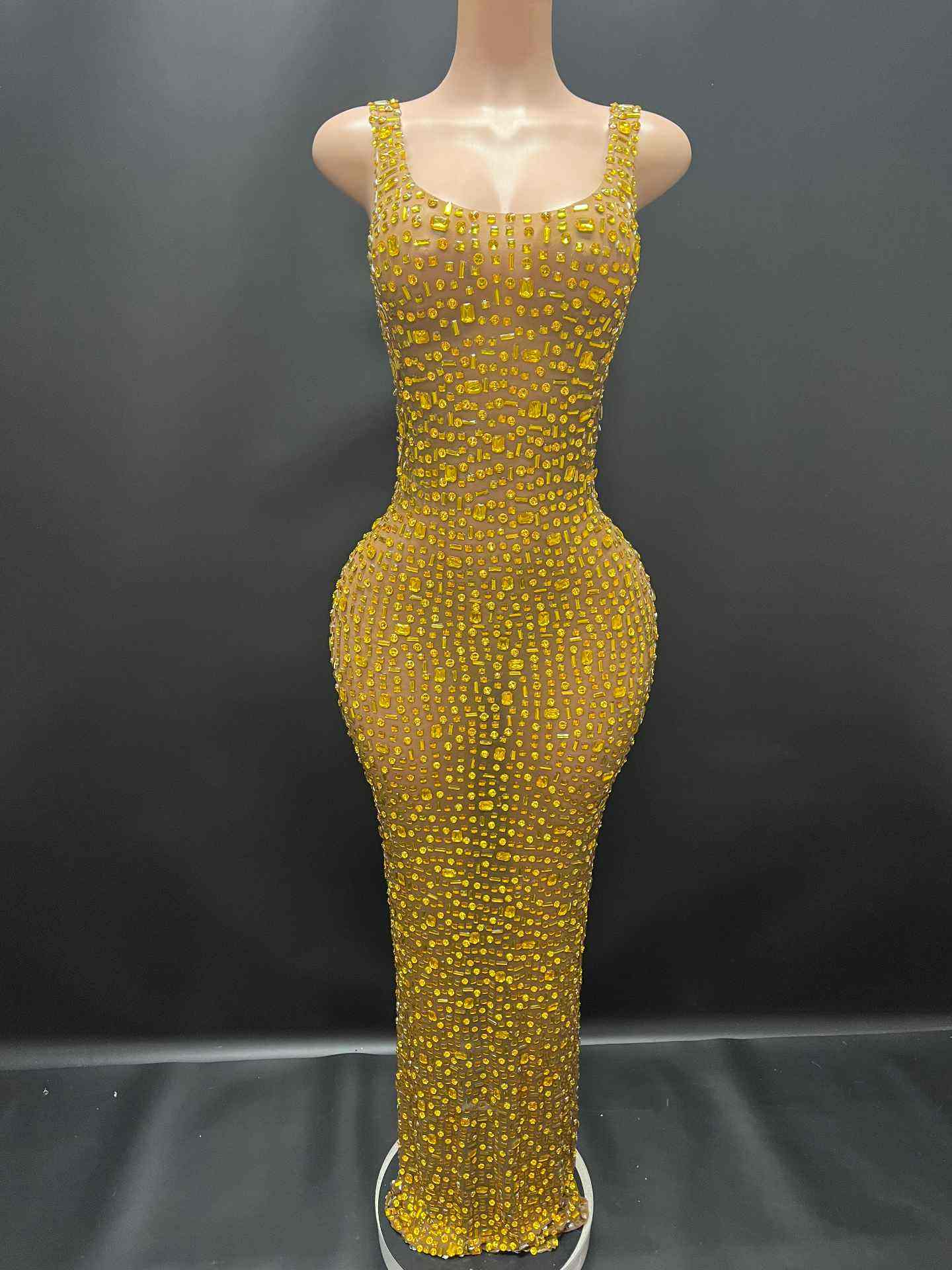 Sequin Pencil Maxi Dress