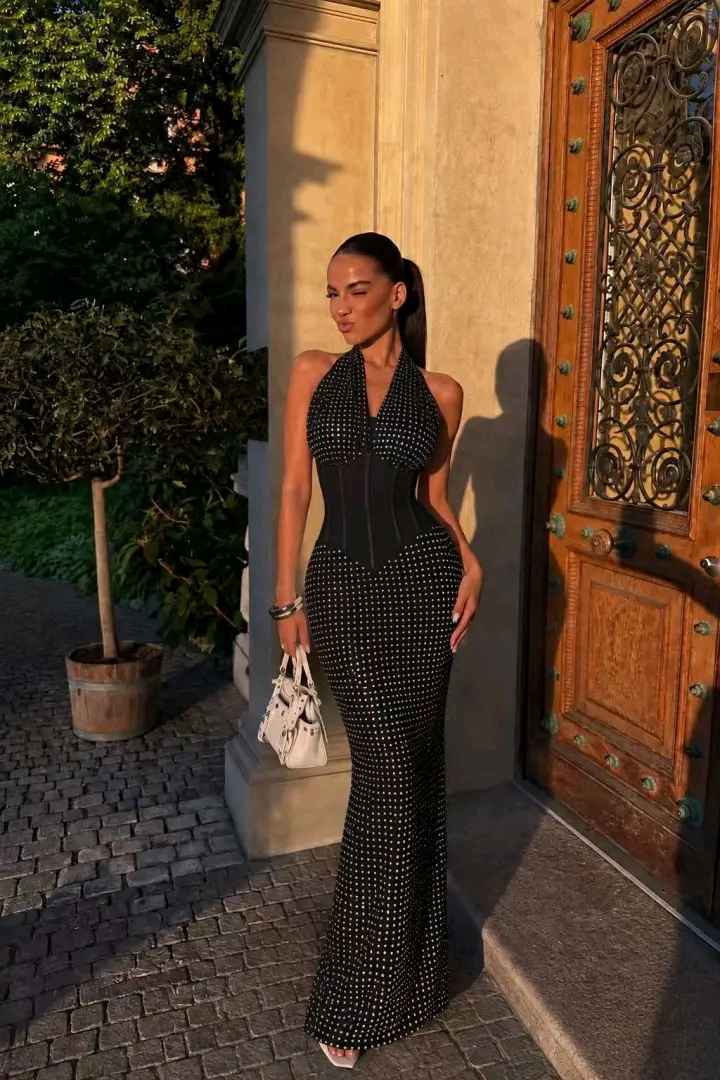 Halter Mermaid Maxi Dress
