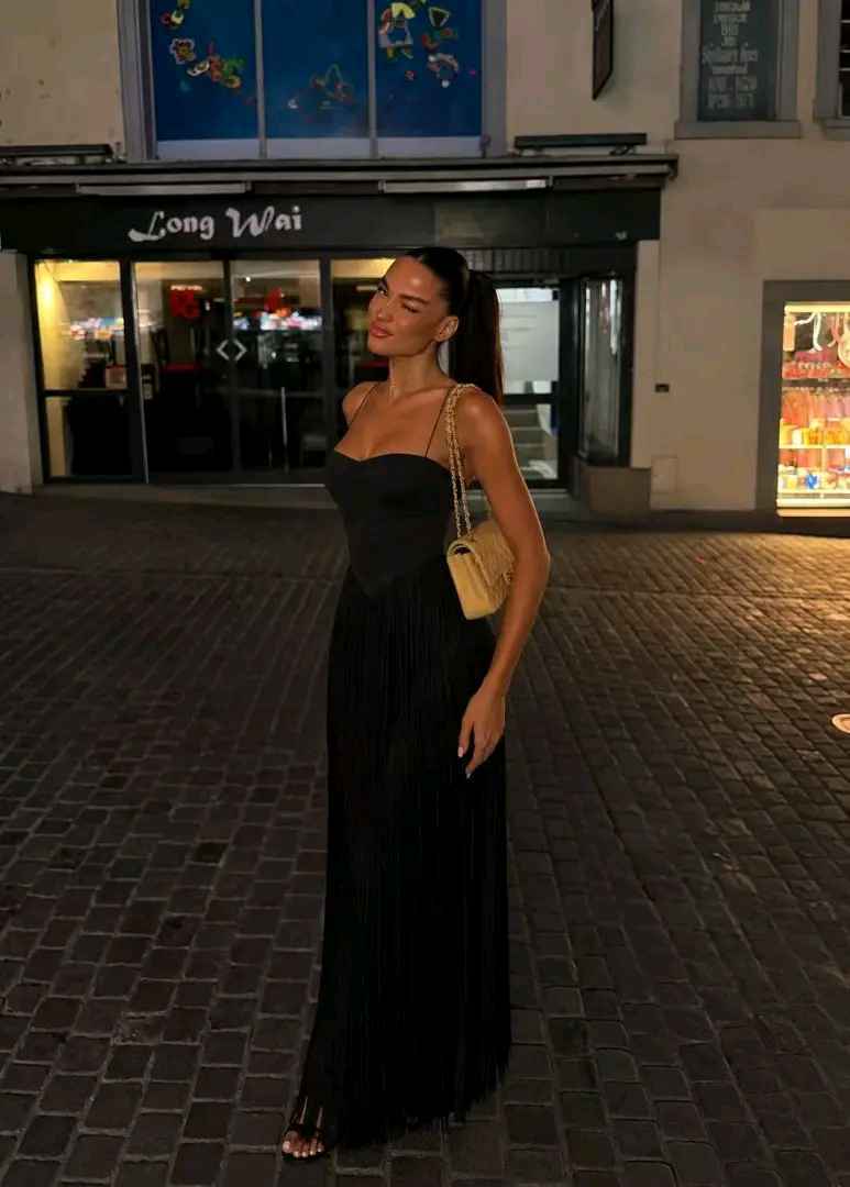 Maxi Dress with Corset Bodice