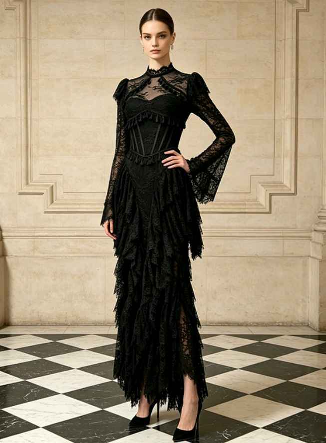 Lace Mermaid Maxi Dress