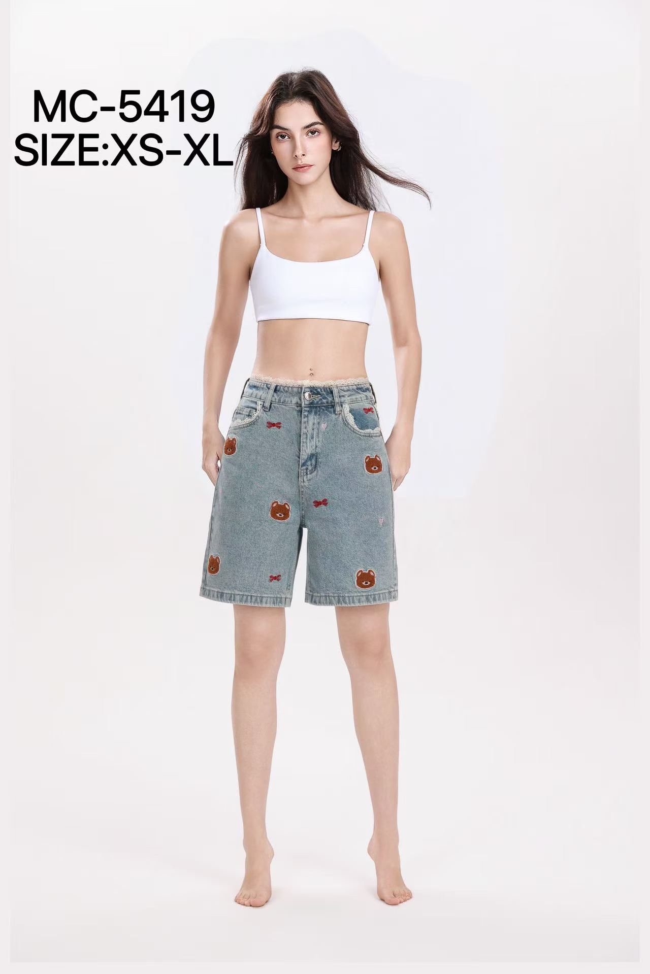 Embroidered Bermuda Shorts