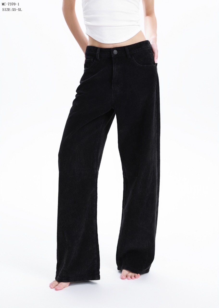 Wide-Leg Corduroy Trousers