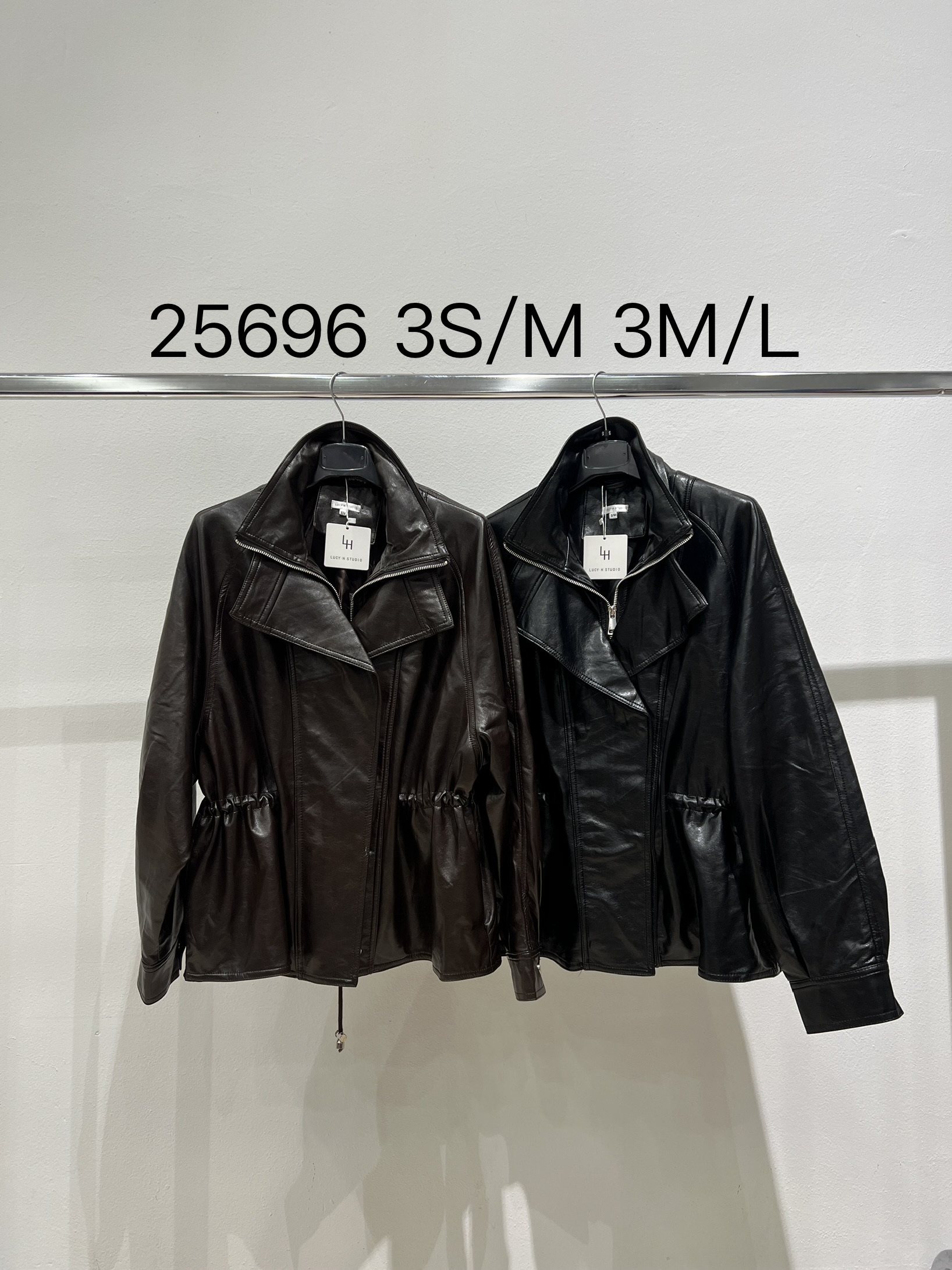 Belted Faux-Leather Jacket