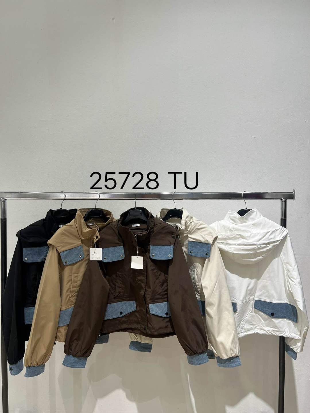Hooded Color‑Block Jacket