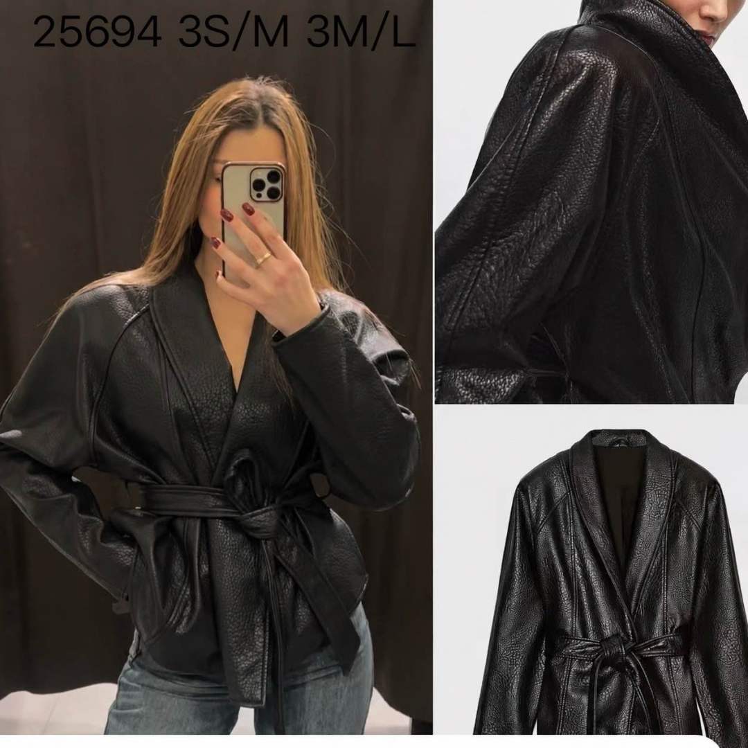 Wrap Jacket with Tie Belt