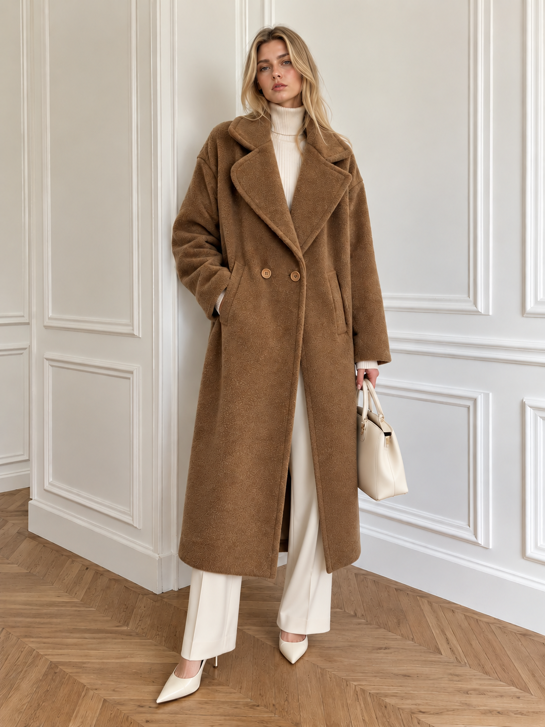 Maxi Coat with Lapels