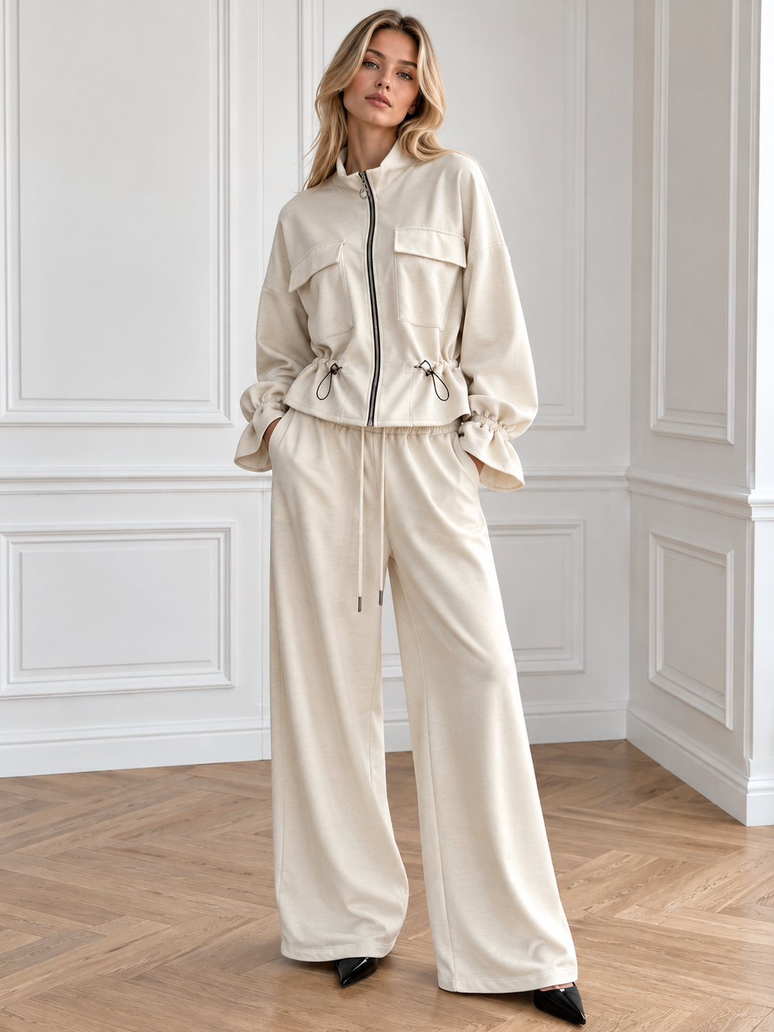 Wide-Leg Tracksuit Set