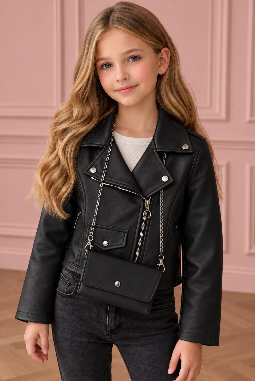 Tailored Biker Jacket with Lapels