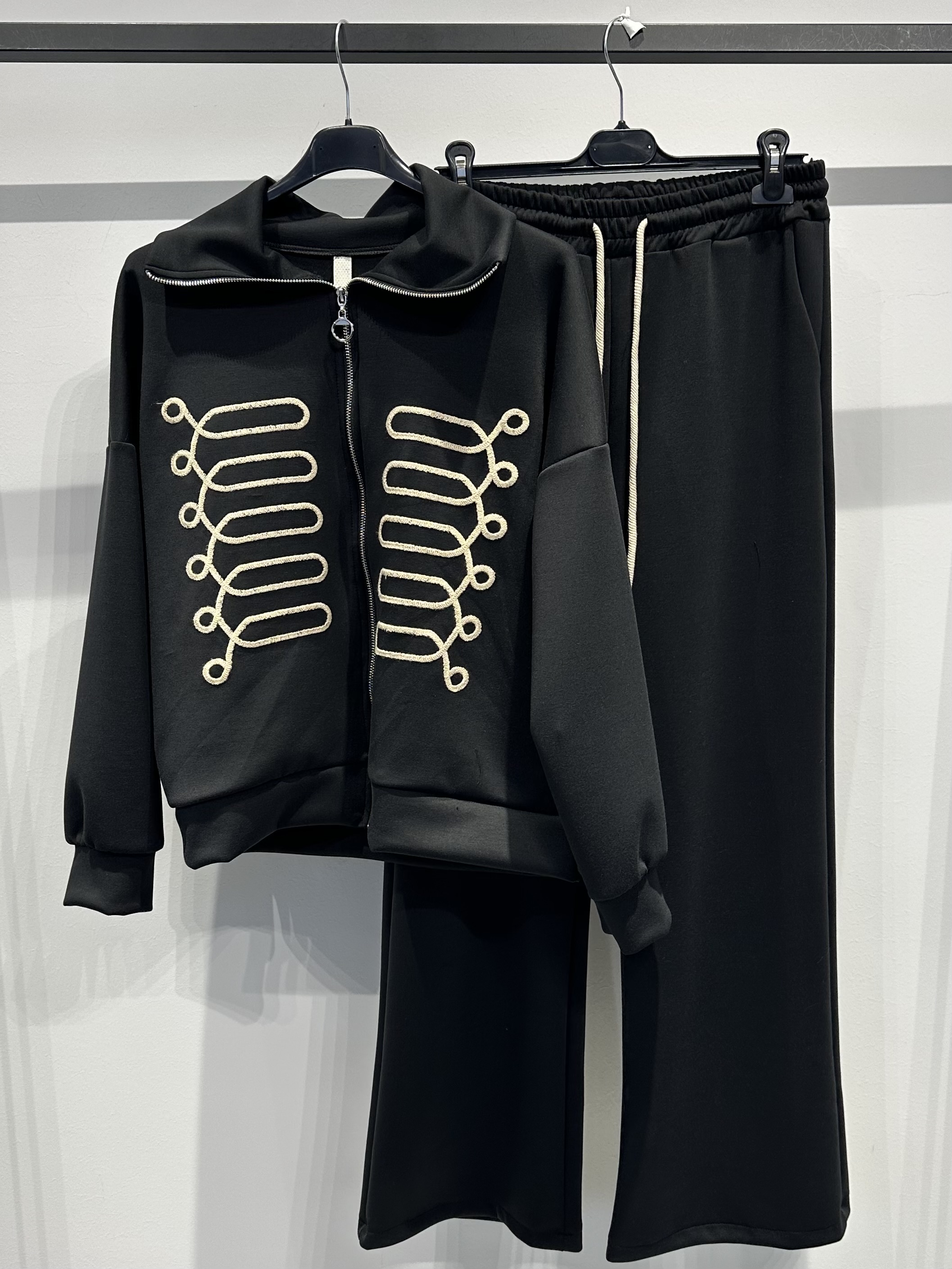 Oversized Tracksuit with Shirt Collar