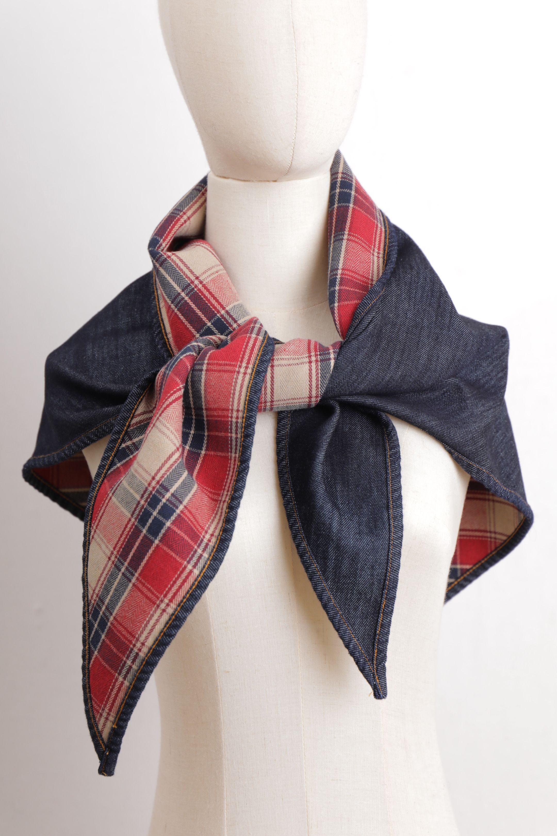 Checked Square Scarf