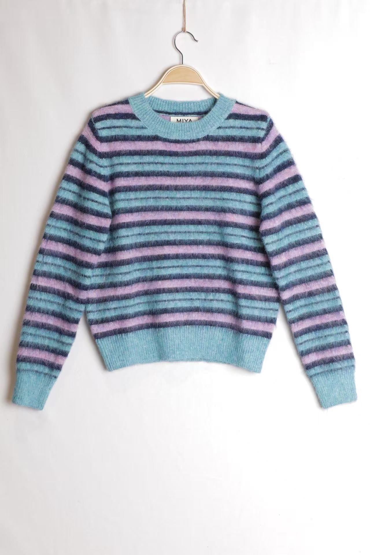 Fuzzy Striped Sweater