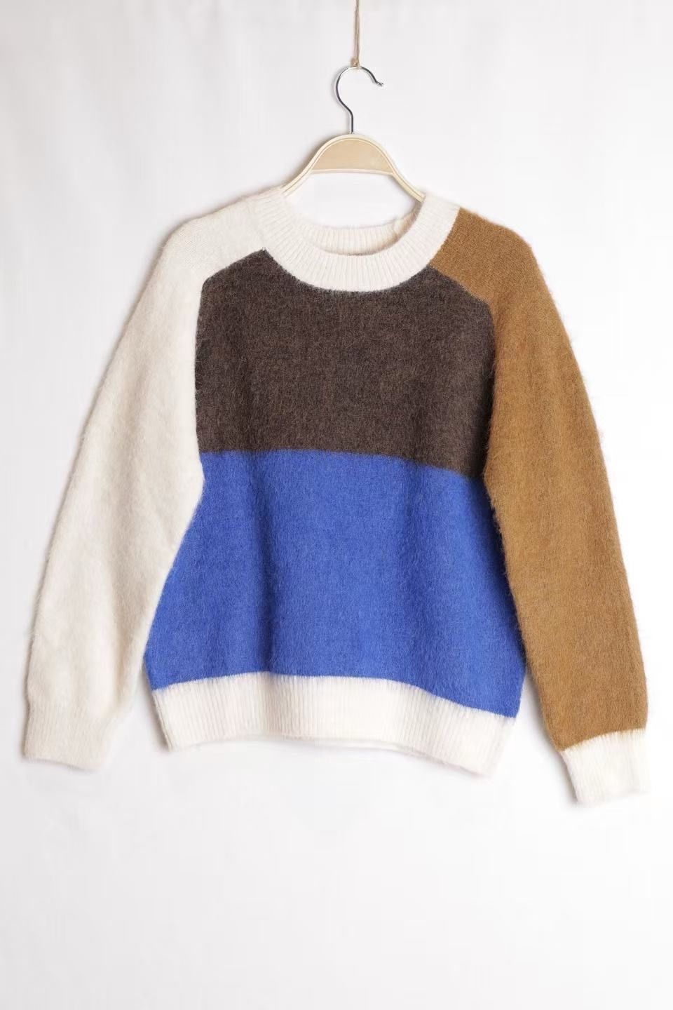 Color‑Block Raglan Sweater