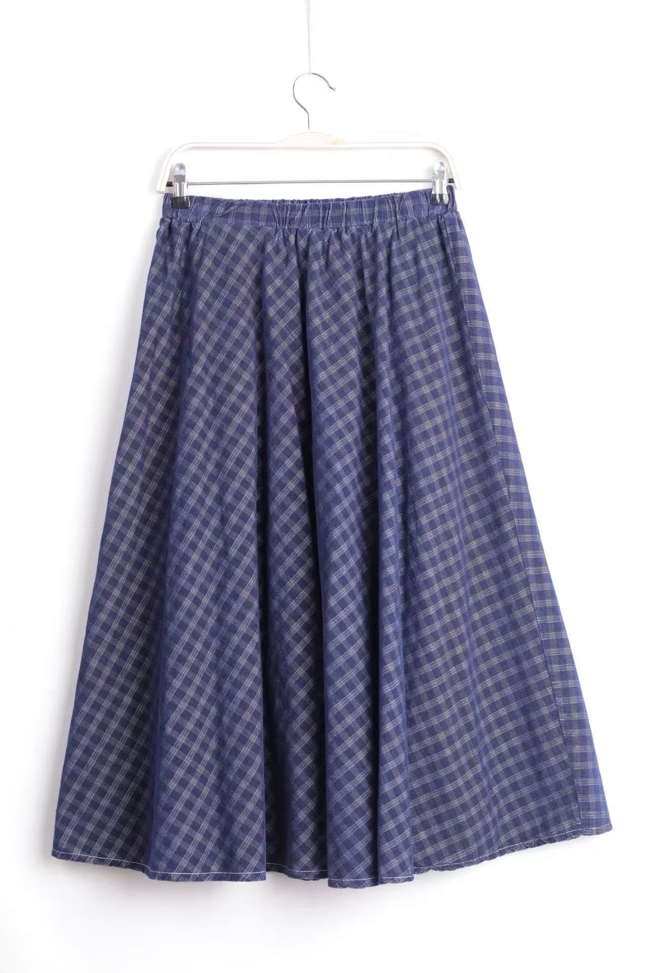 Pleated Midi Flared Skirt
