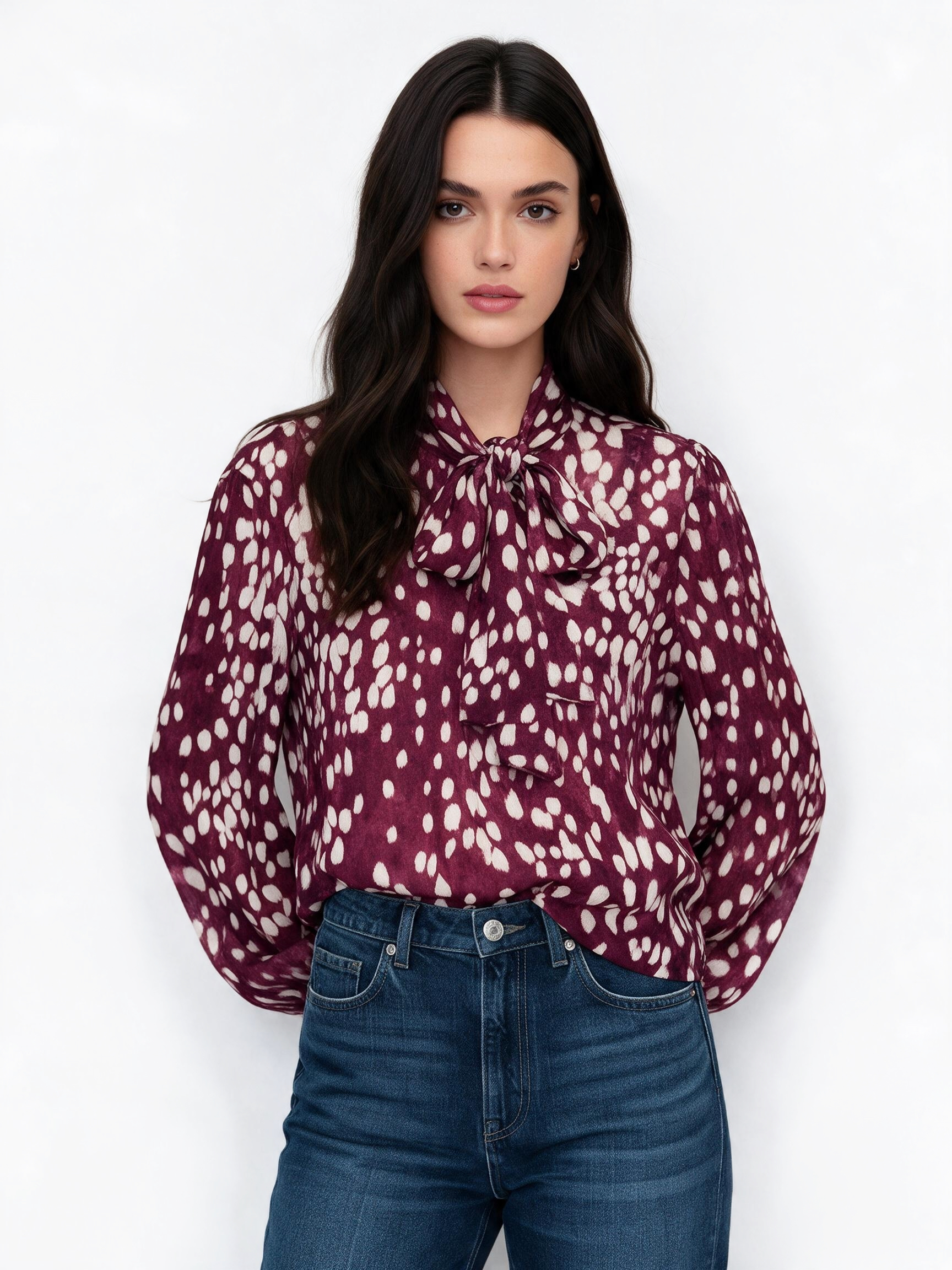 Bow-Tie Shirt Blouse