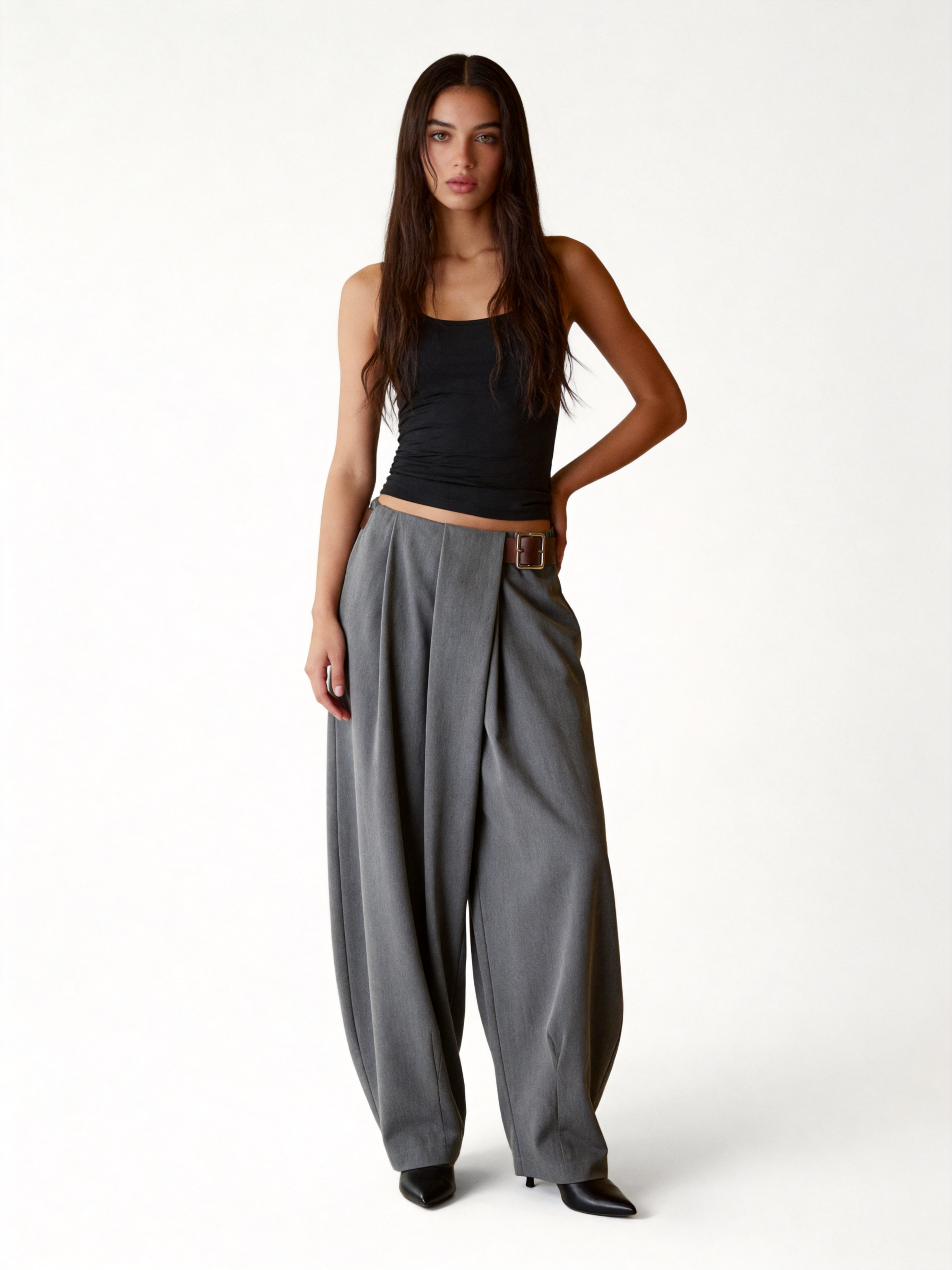 Pleated Balloon Trousers
