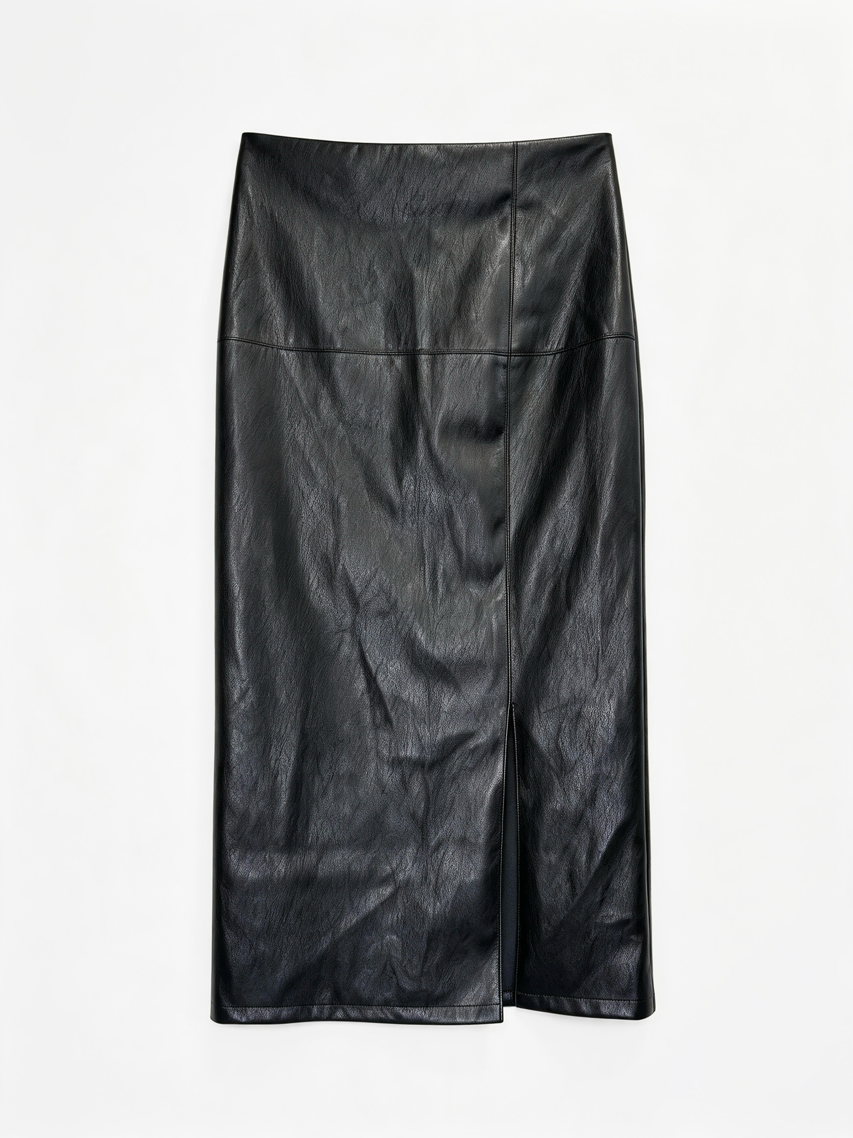Midi Pencil Skirt with Front Slit
