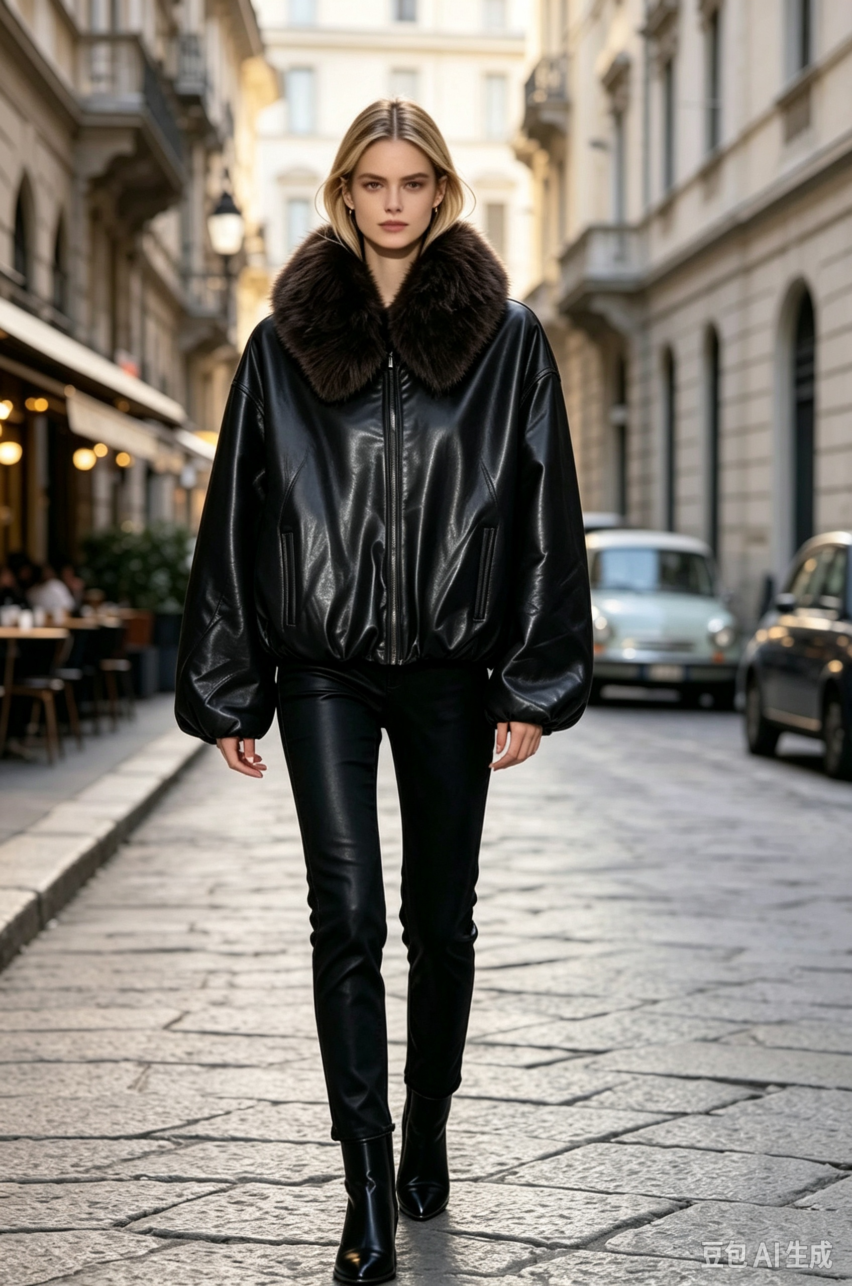 Oversized Jacket with Collar