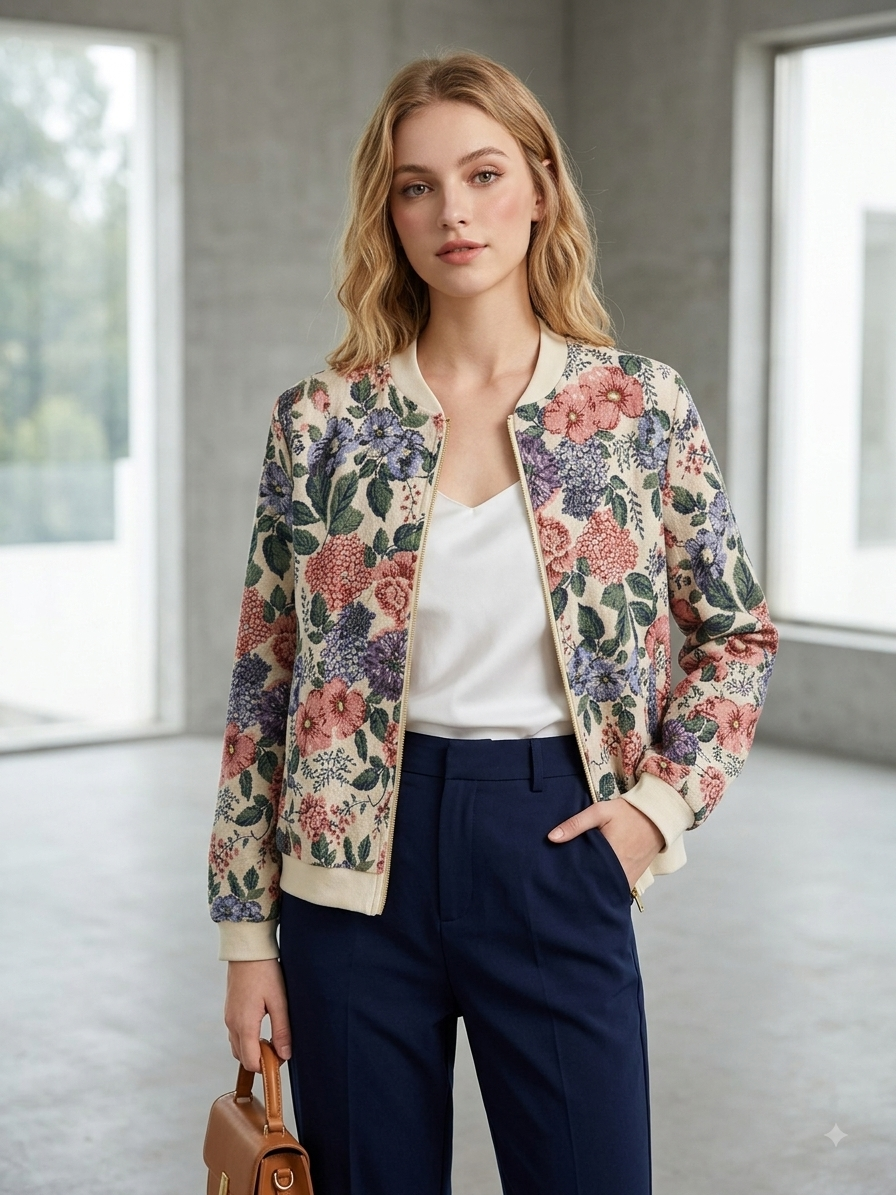 Floral Bomber Jacket