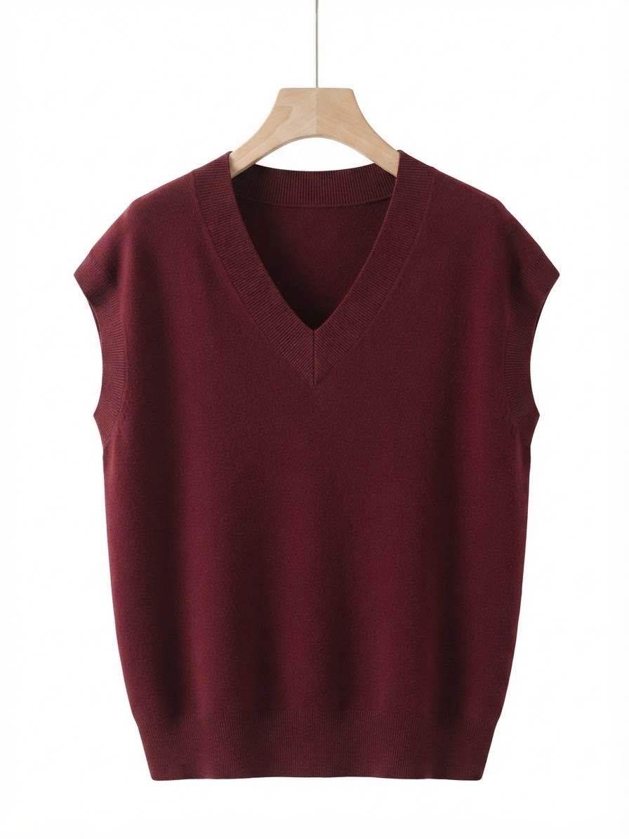 Knit V‑Neck Vest
