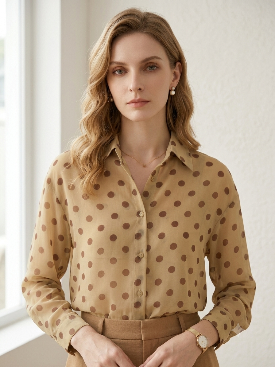 Relaxed Dot-Print Shirt
