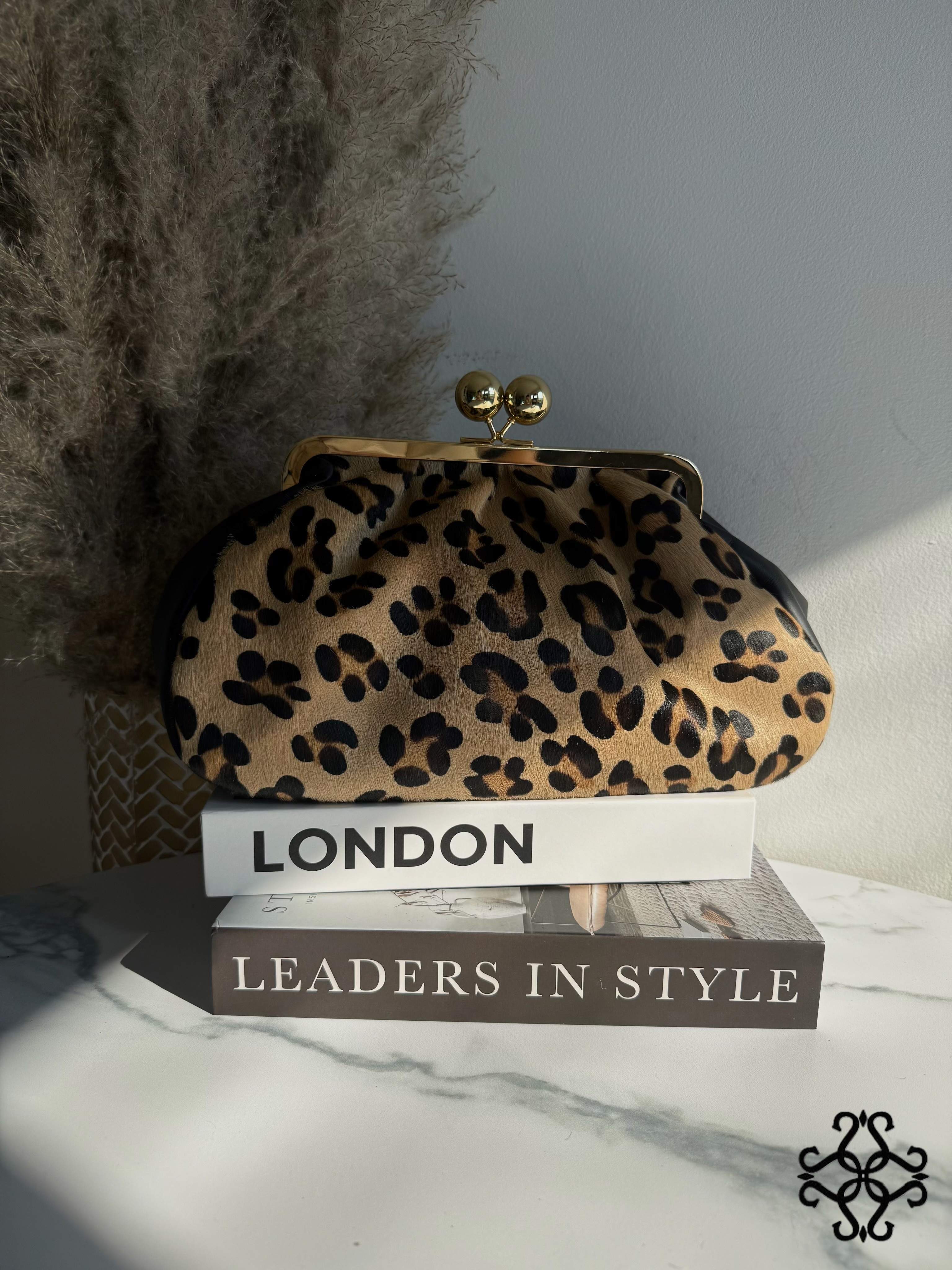 Envelope Clutch with Decorative Buttons