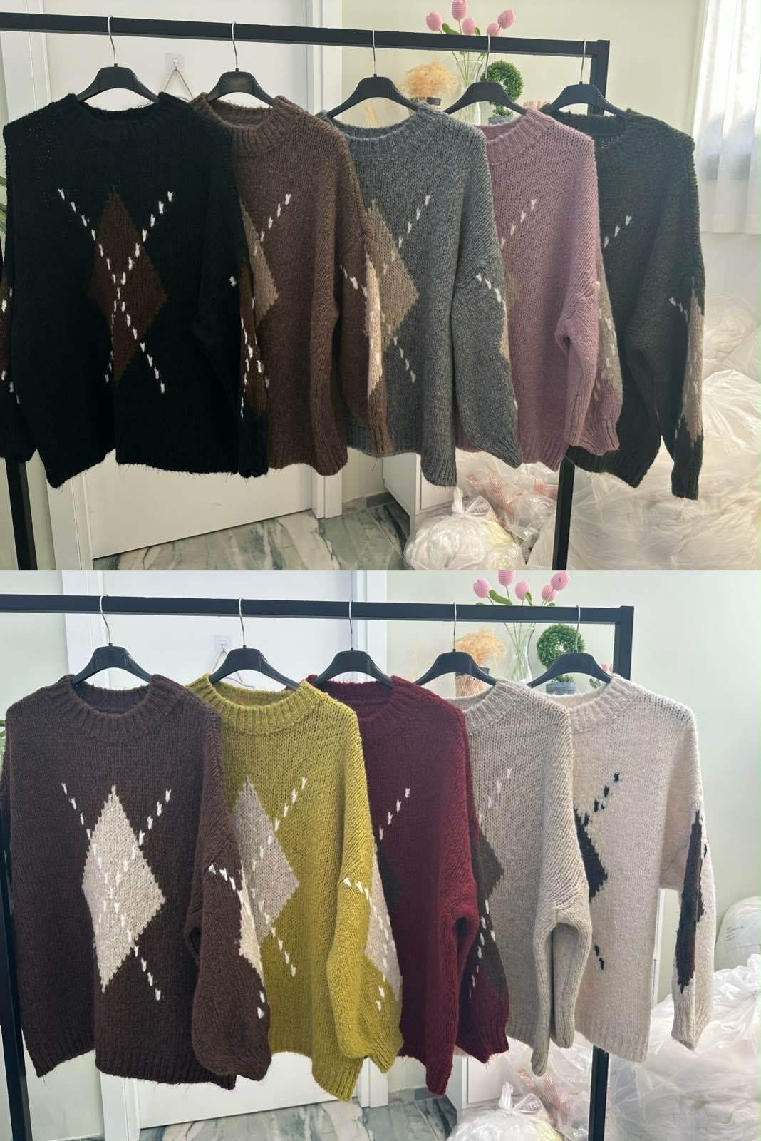 Geometric-Pattern Sweater