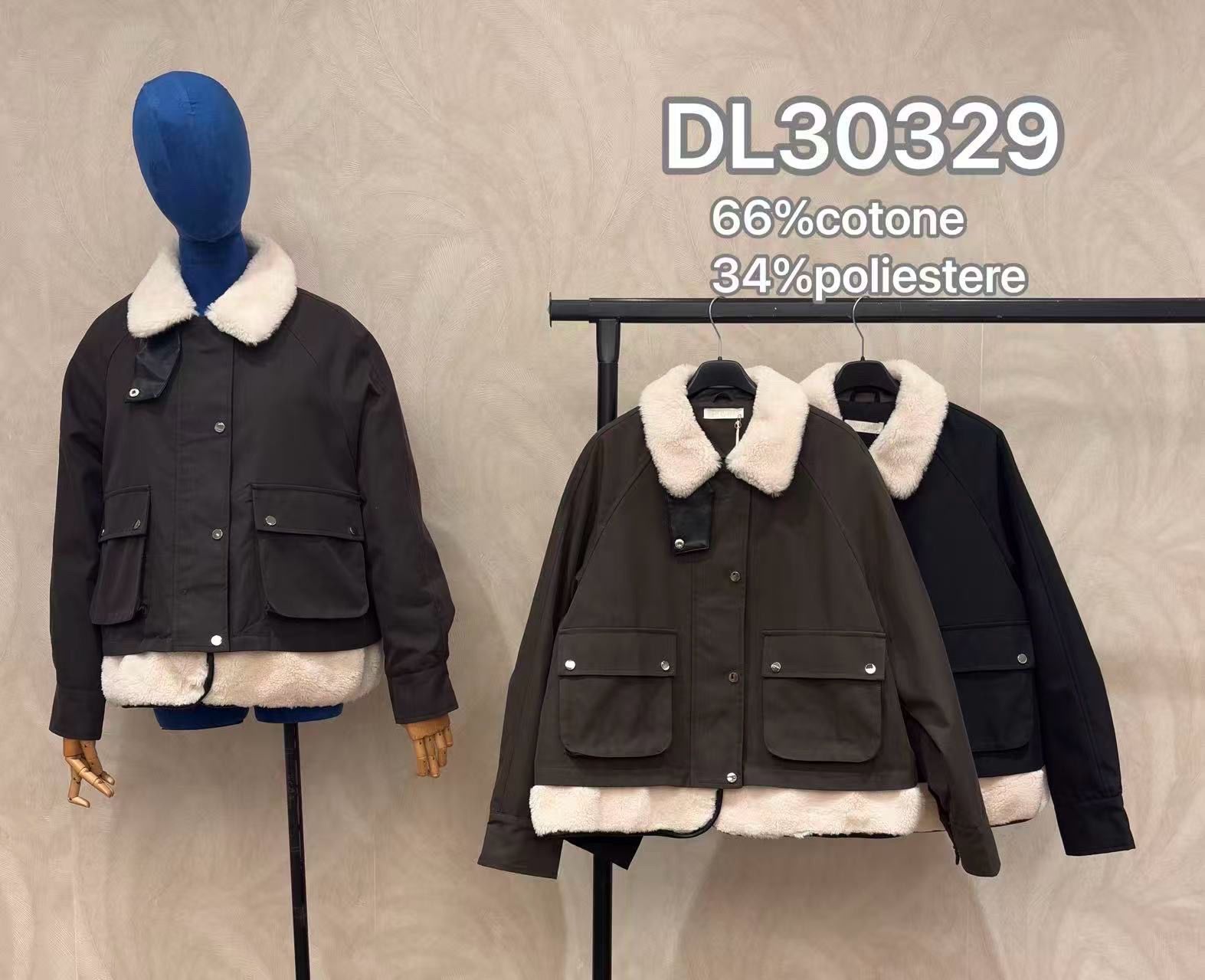 Cropped Jacket with Collar