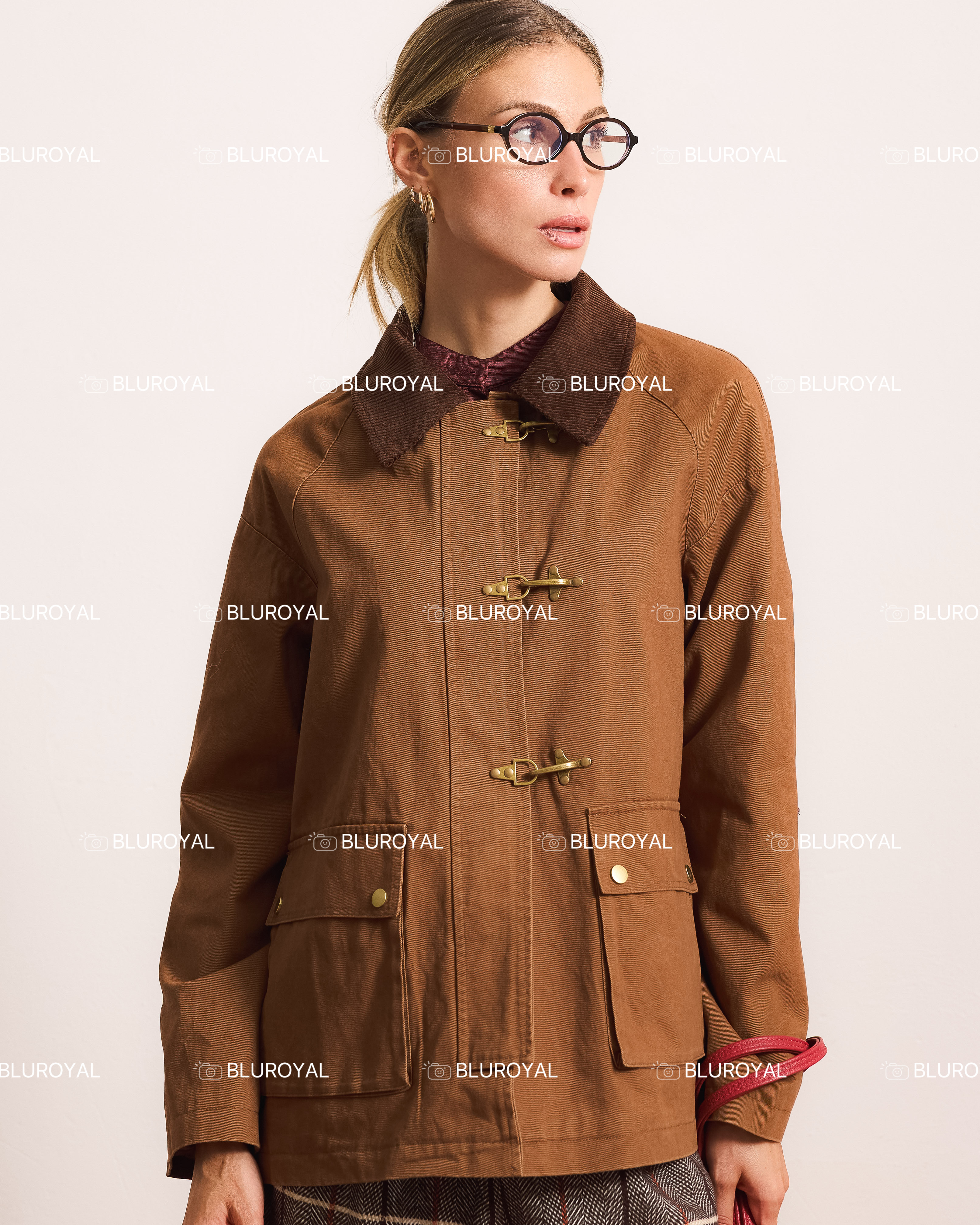 Relaxed Jacket with Shirt Collar