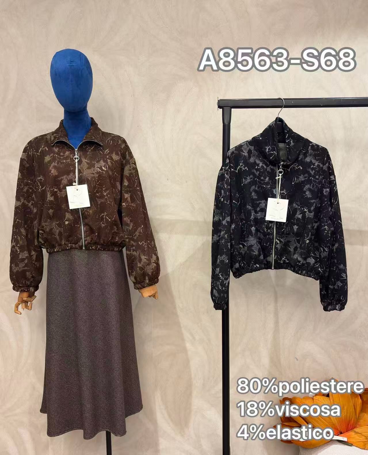 Short Jacket with Shirt Collar