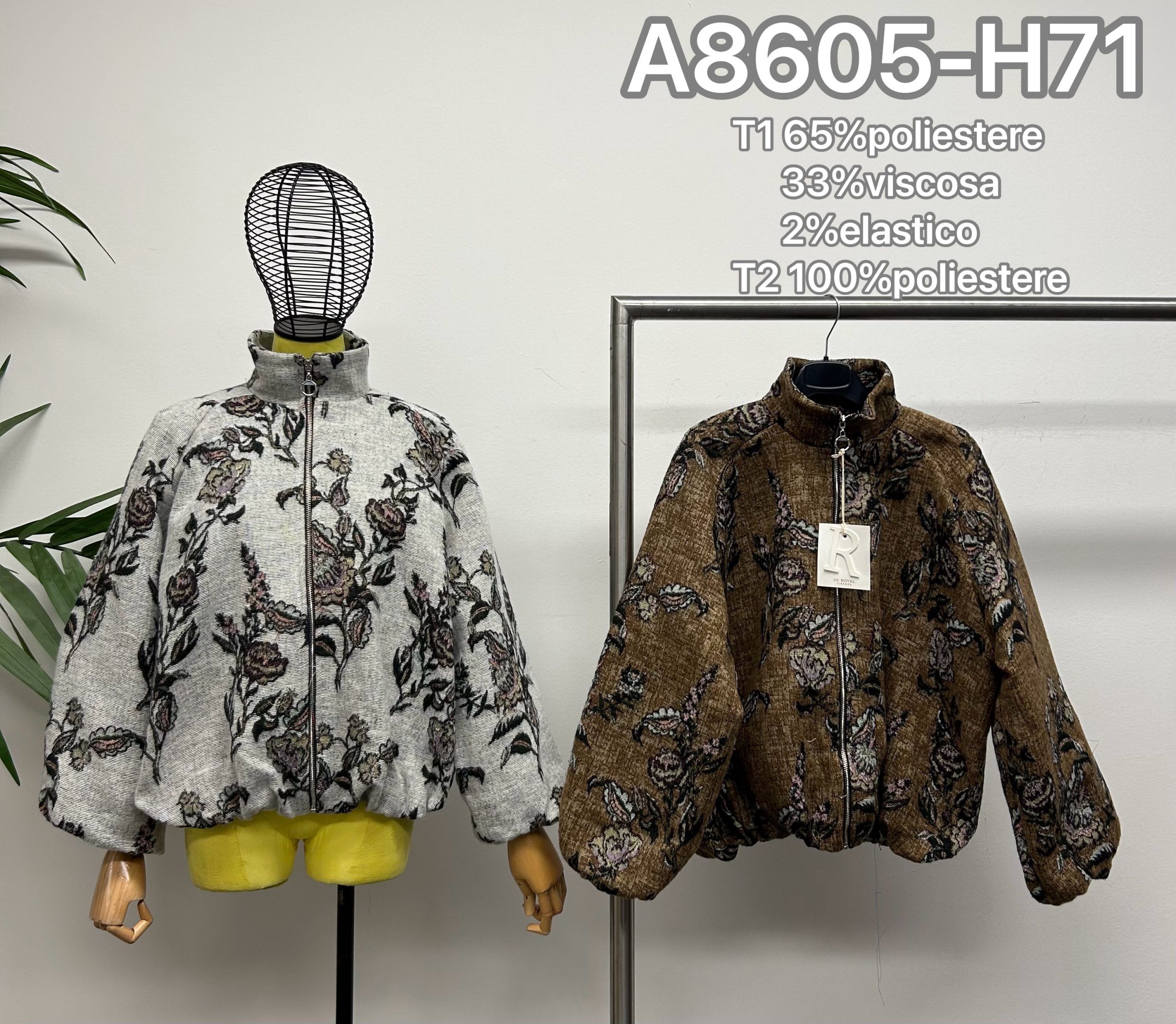 Oversize Bomber Jacket with Stand Collar