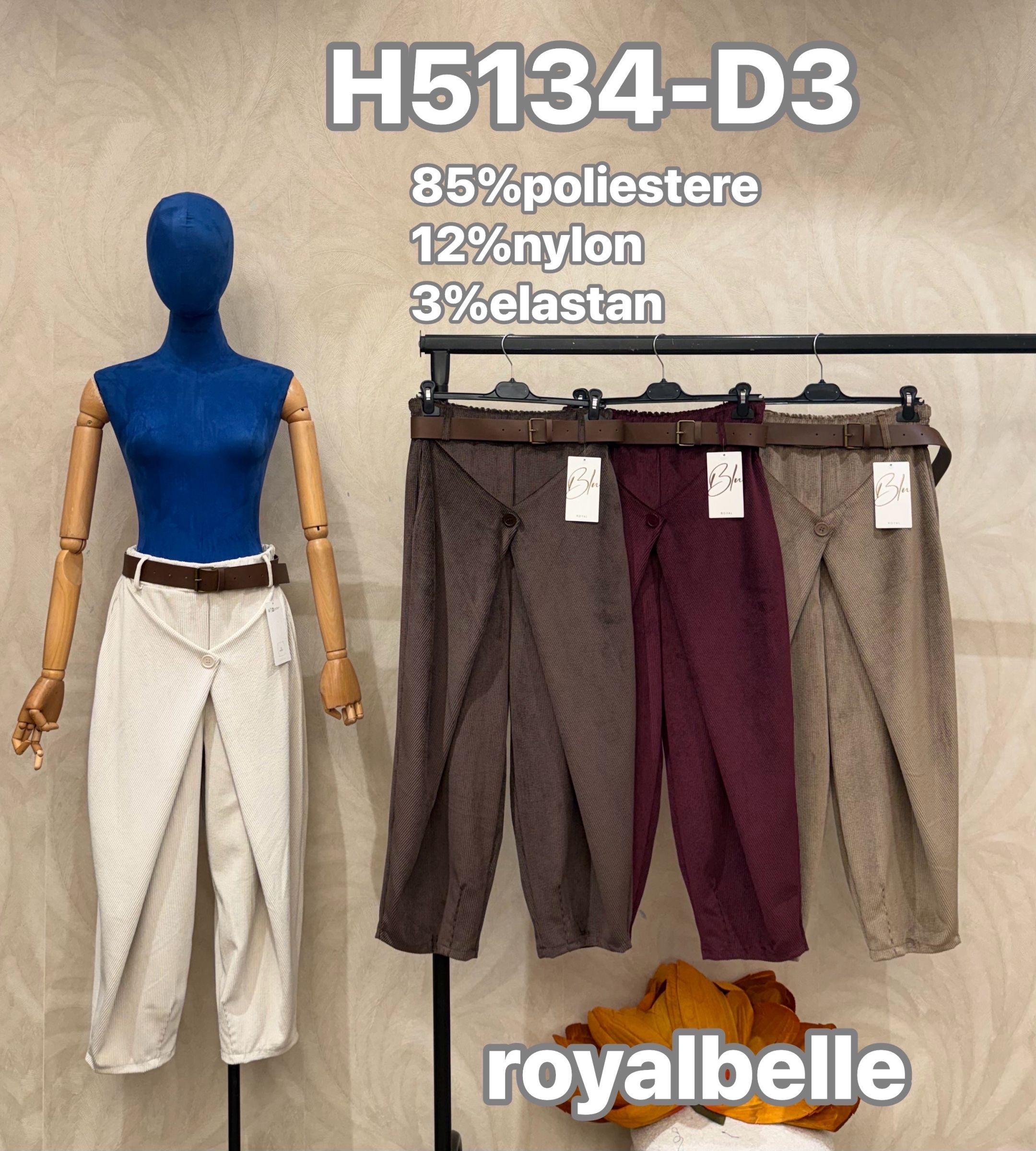Straight Trousers with Belt