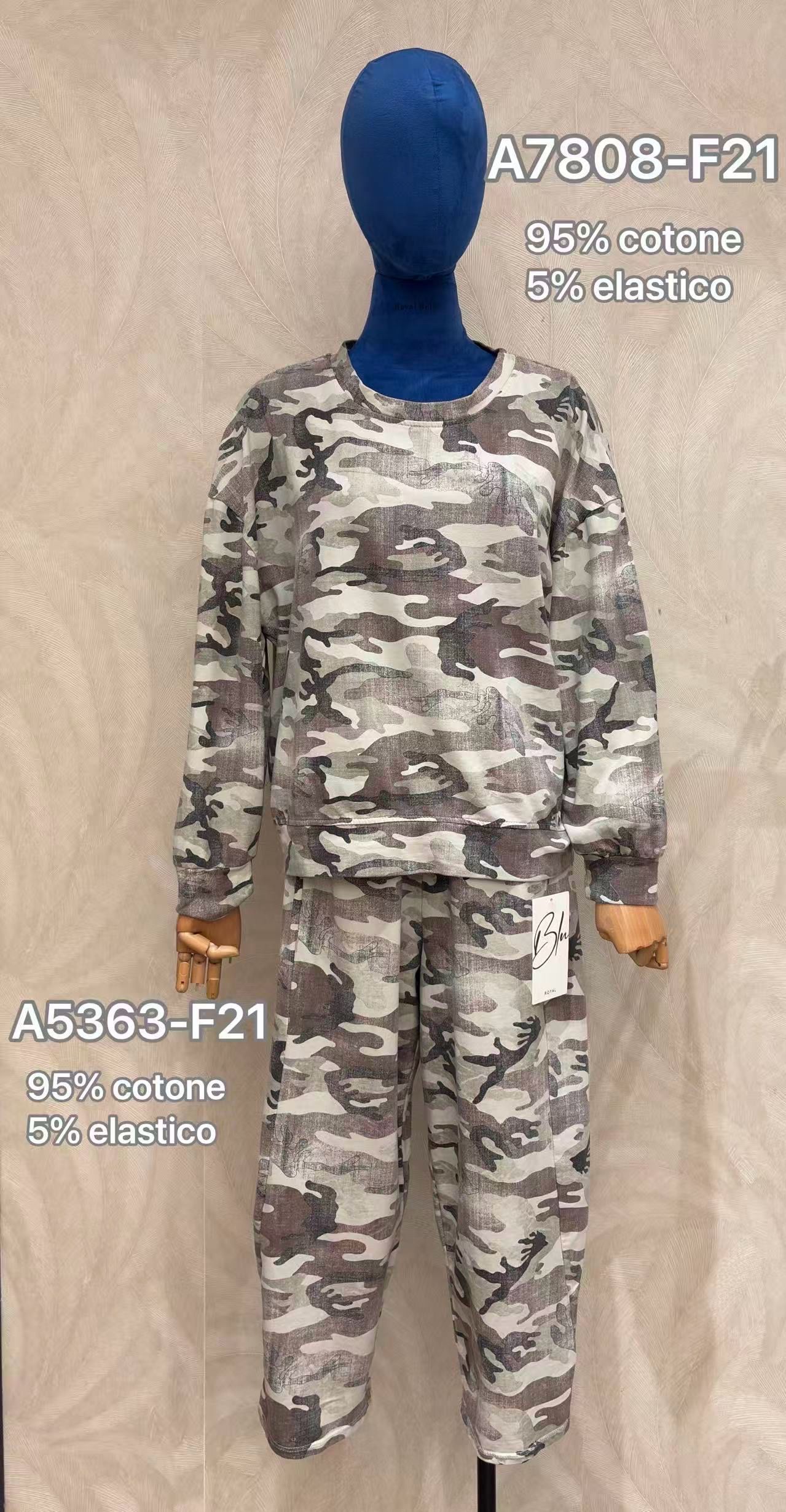 Straight-Fit Camouflage Tracksuit Set