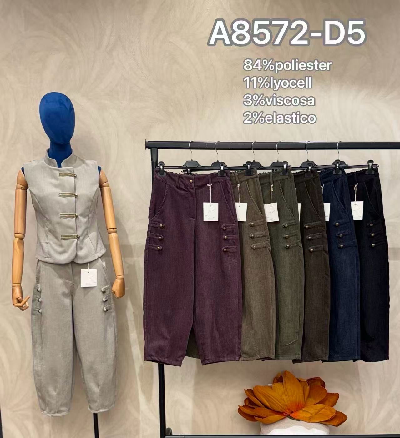 Tailored Vest with Stand Collar