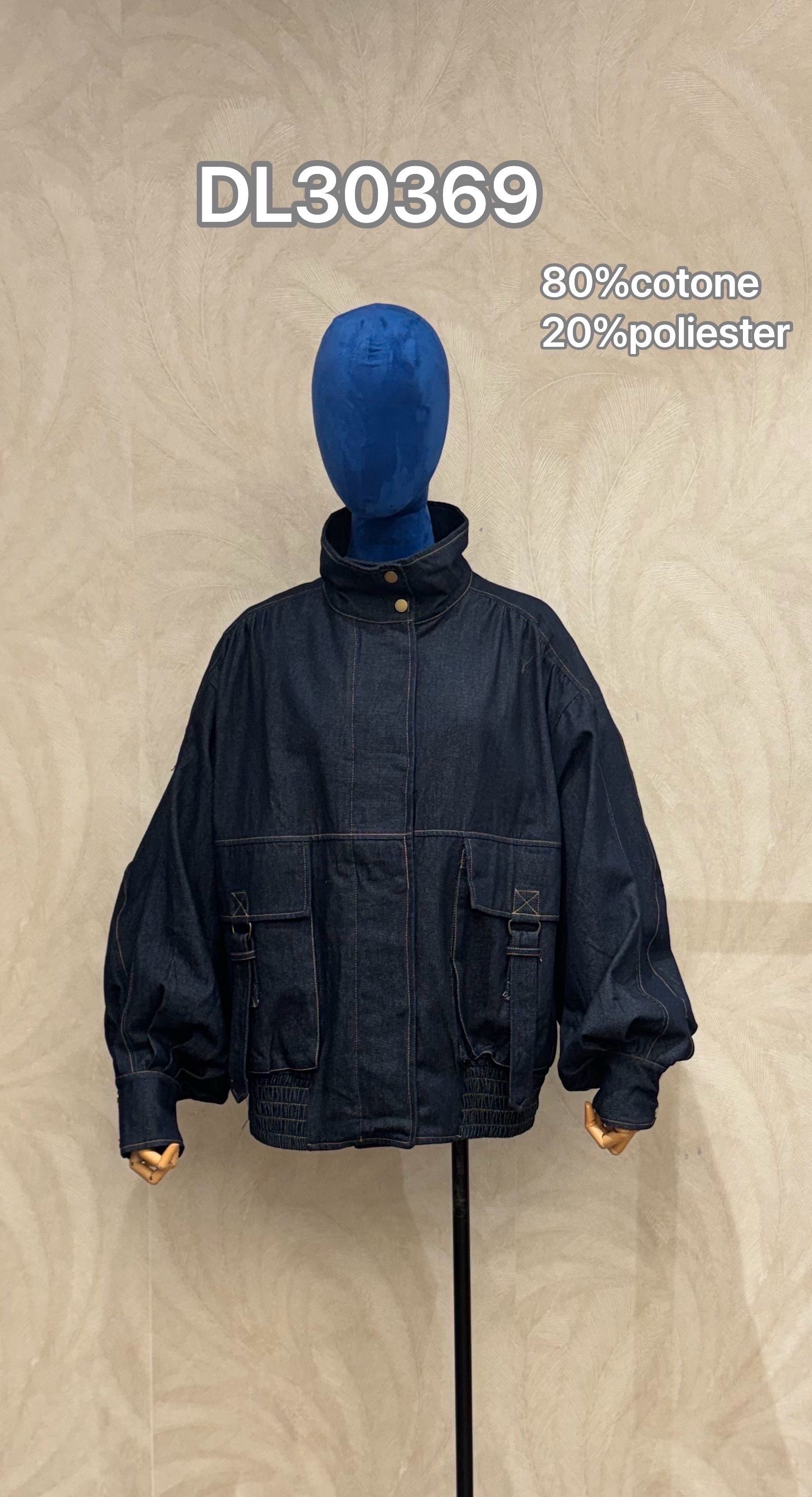 Oversize Jacket with Stand Collar
