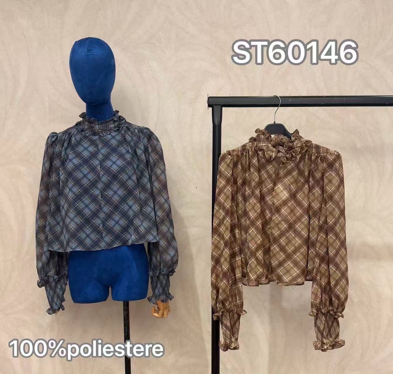 Cropped Blouse with Ruffle