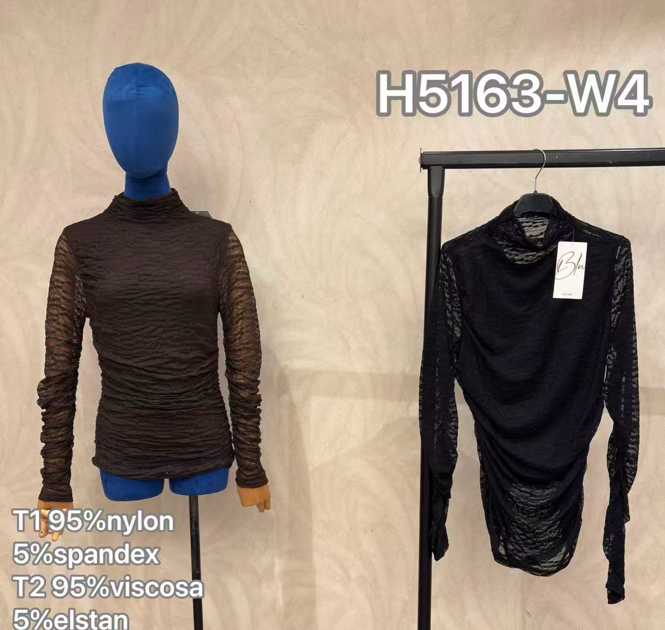 Fitted Overlay with Mock Neck