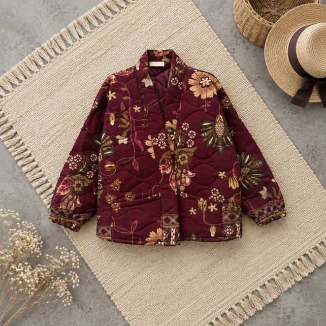 Quilted Boho V Jacket