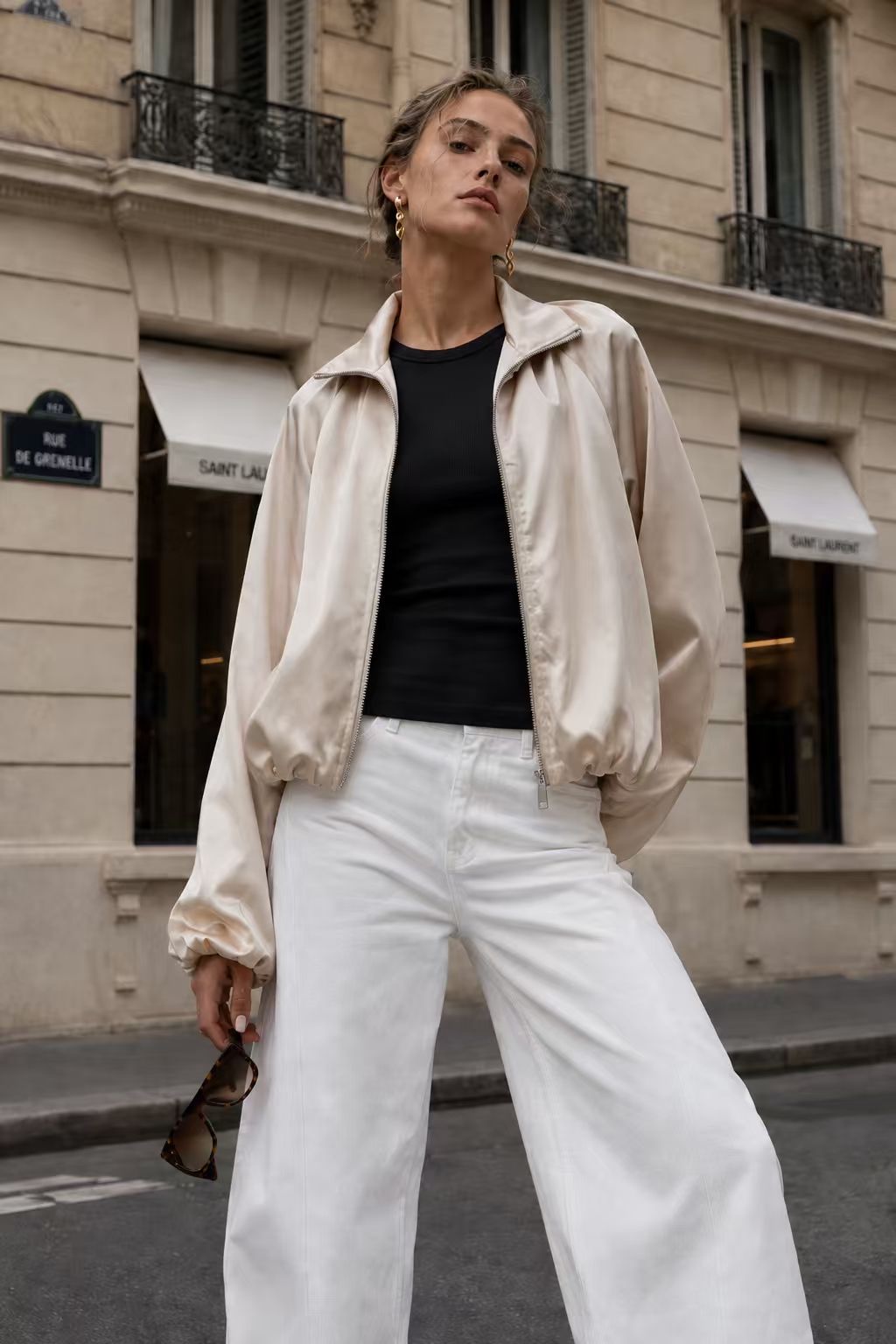 Satin Bomber Jacket