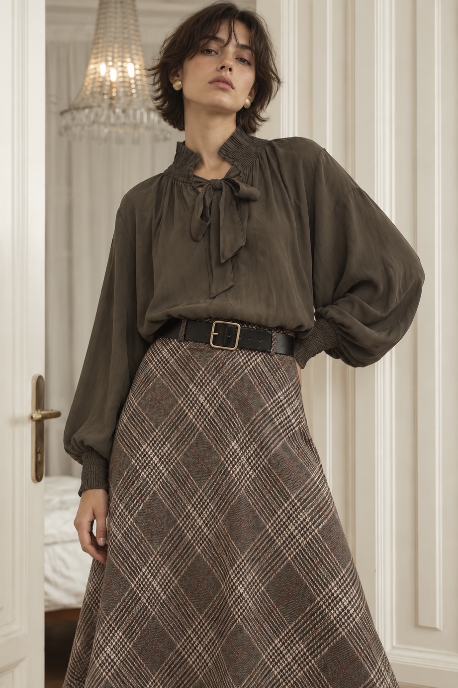 Relaxed Stand-Collar Shirt